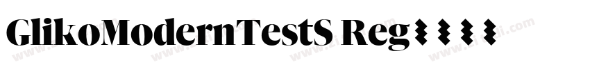 GlikoModernTestS Reg字体转换
